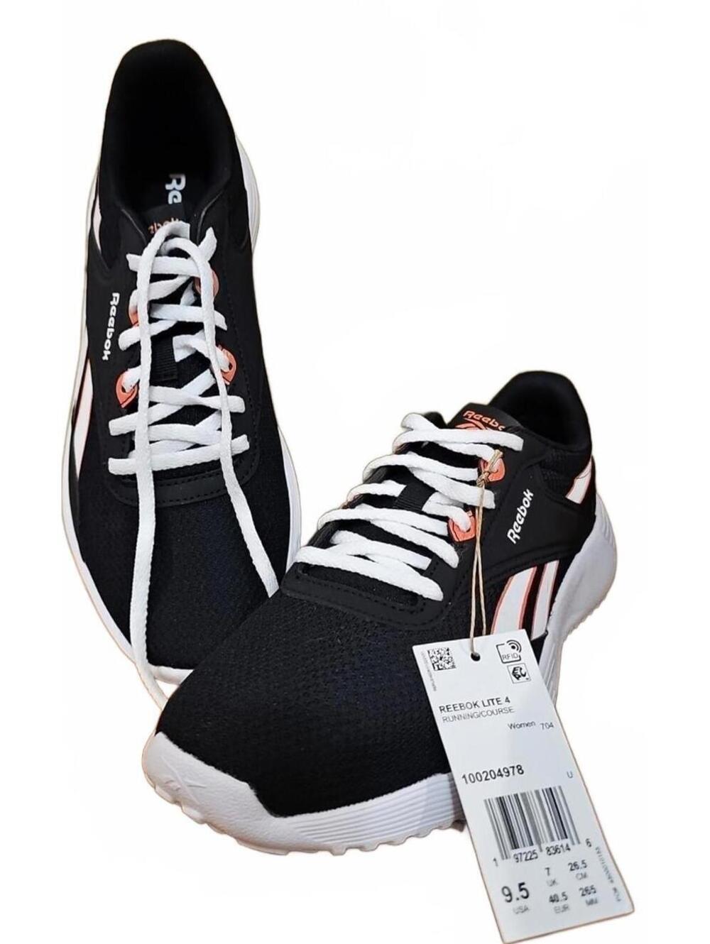 Reebok Lite Sz 9.5 Black Coral New No Box